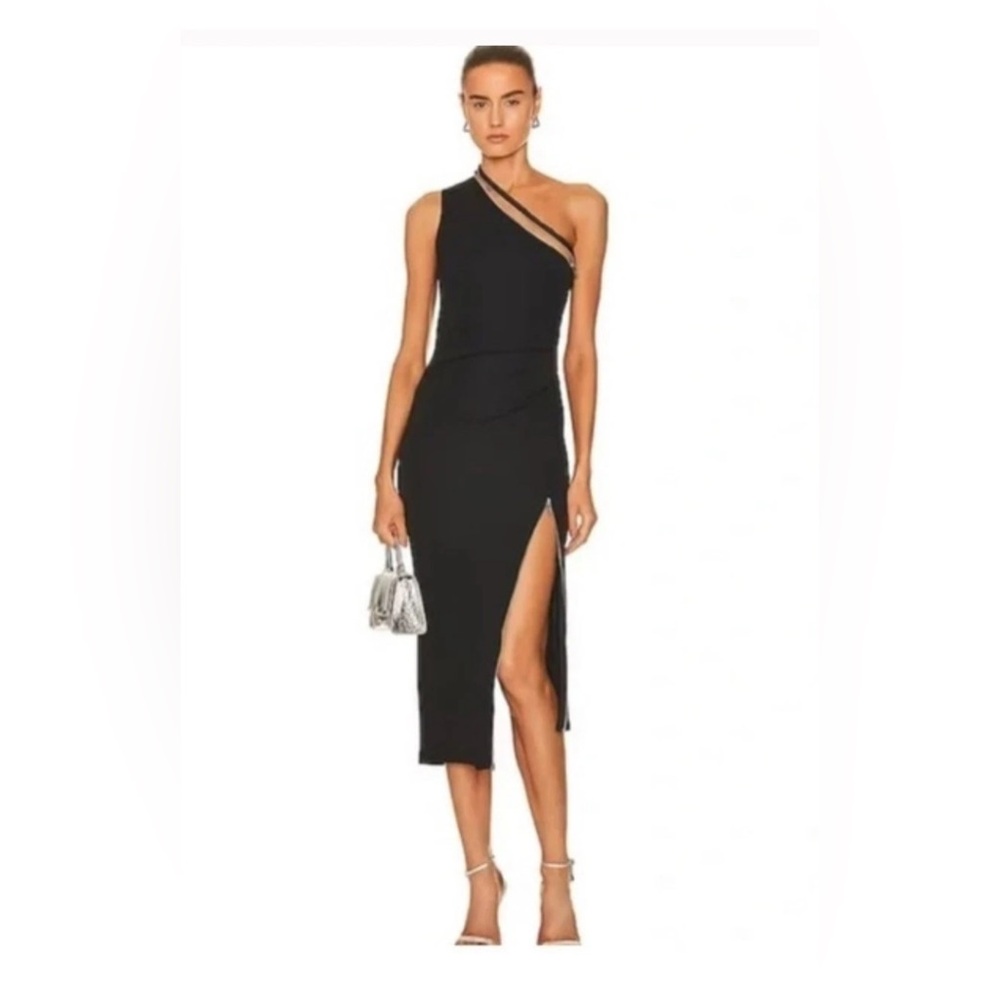 Helmut Lang Black One-Shoulder Dress